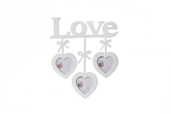 Bilderrahmen Love - für 3 Fotos  
