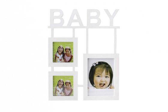 Bilderrahmen Baby - für 3 Fotos  