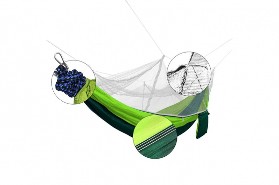 Hängematte grün - mit Moskito-Schutz 2 