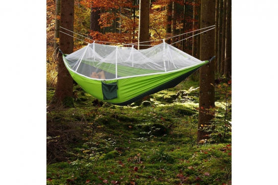Hängematte grün - mit Moskito-Schutz 4 