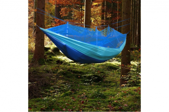 Hängematte blau - mit Moskito-Schutz 4 