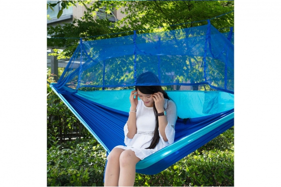 Hängematte blau - mit Moskito-Schutz 5 