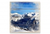 Image en bois - Panorama des Alpes - 40x41.5 cm  1