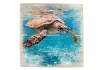 Holzbild - Schildkröte auf Reisen   - 40x41,5cm  1