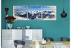 Image en bois - Set Panorama des alpes (3 pièces)   - 40x41,5 cm  