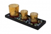 Set de bougeoirs avec des bougies LED - 3 pièces 