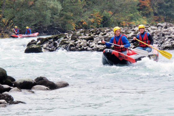 Canoë-raft en tandem - Descente de l'Arve  