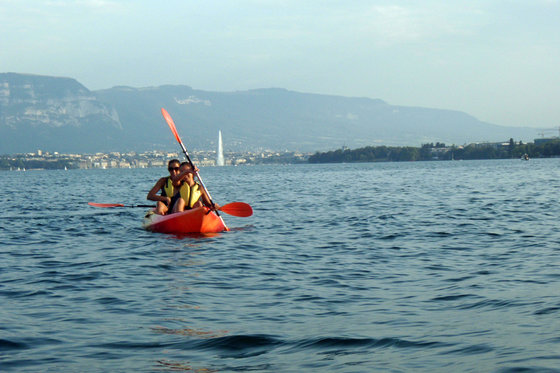 Virée familiale en kayak - Sur le lac Léman  