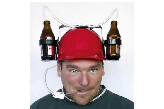 Casque pour boissons - avec deux supports à bouteille  