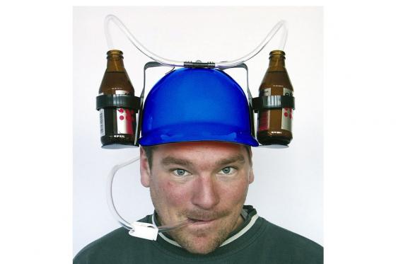 Casque pour boissons - avec deux supports à bouteille  1 