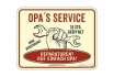 Opa's Service - Blechschild 