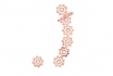 Boucles d'oreilles en or rose - avec zirconium  