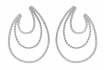 Boucles d'oreilles en argent  - avec zirconium  