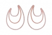 Boucles d'oreilles en or rose - avec zircone 