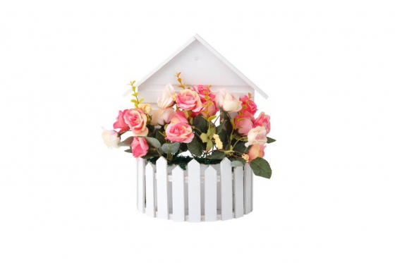 Pot de fleurs - Incl. fleurs artificielles   