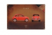 1962 Fiat 500 - plaque décorative en tôle 