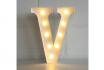 Lumière Vegas LED - lettre illuminée V 