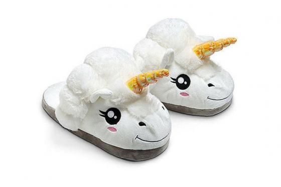Pantoufles licorne - En peluche  