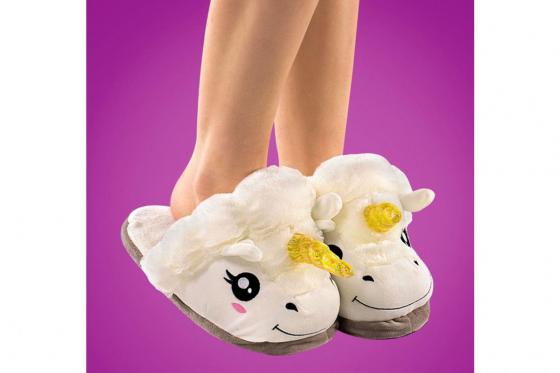 Pantoufles licorne - En peluche 1 
