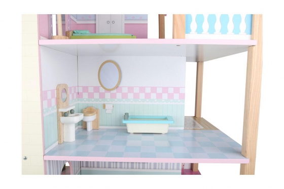 Puppenhaus Rosa - aus Holz - Drehbar 2 