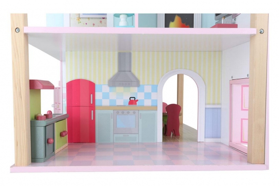 Puppenhaus Rosa - aus Holz - Drehbar 4 