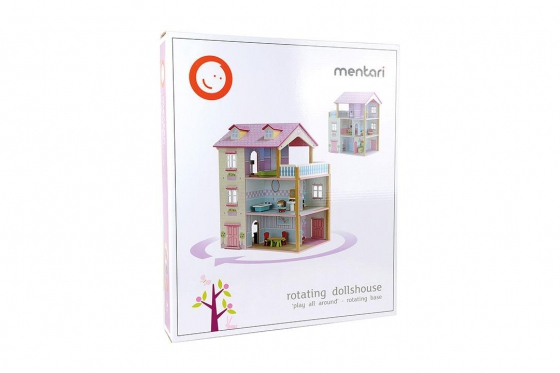 Puppenhaus Rosa - aus Holz - Drehbar 7 