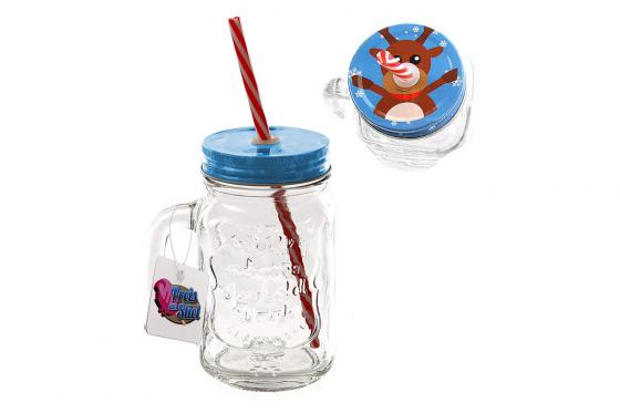 Trinkglas Weihnachten - Rentier  