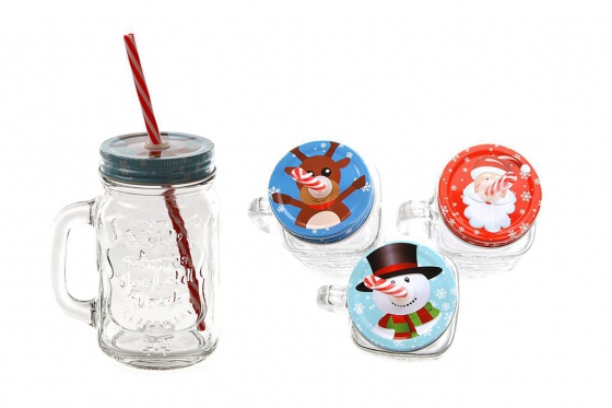 Trinkglas Weihnachten - Rentier 1 