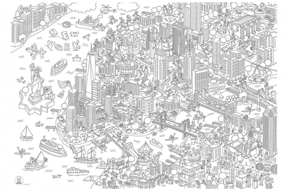 Carte à colorier - New York 1 