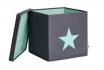 Ordnungsboxen mit Deckel - mit grünem Stern 