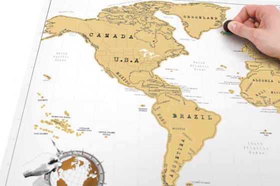 Mappemonde à gratter - pour les globe-trotteurs  