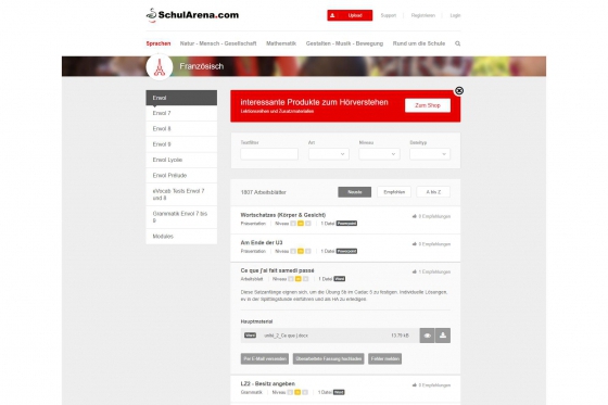 Geschenk für Lehrer - Arbeitsblätter-Jahresabo (Sek/Real) von SchulArena 3 