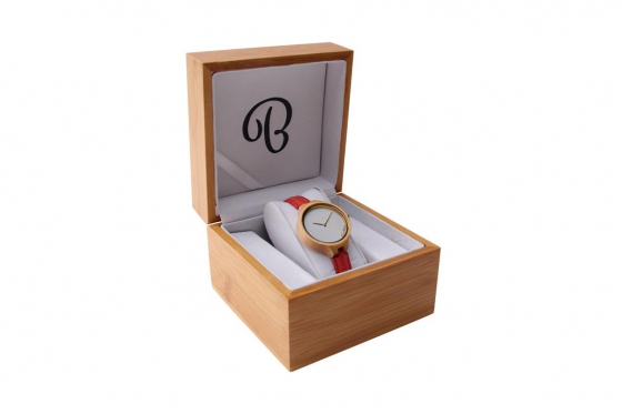 Bambuu Holzuhr - The Springtime Coral  1  Bambuu Holzuhr - The Springtime Coral  1