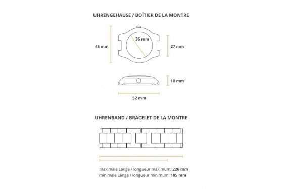 Bambuu Holzuhr - The Crown 5 