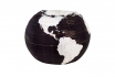 Pouf rond - Globe terrestre noir 2