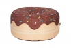 Pouf rond - en forme de Donut - Chocolat 1