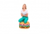 Pouf rond - en forme de burger 1