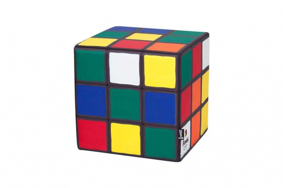 Pouf cube - avec célèbre motif du rubik 1 
