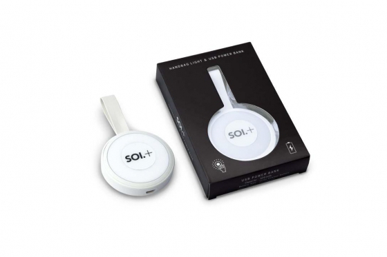 SOI. 2 in 1   - Powerbank + Autom. Handtaschenlicht 2 