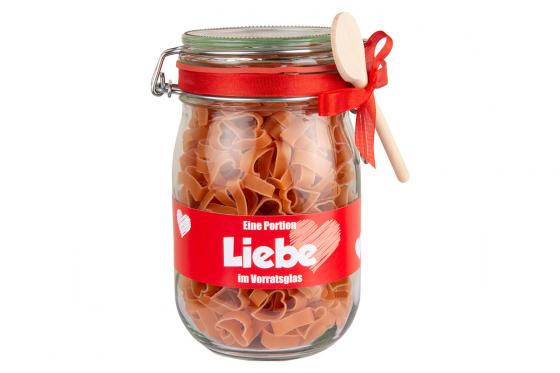 Liebe im Glas - inkl. Pastaherzen  
