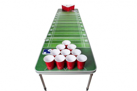 Beer-Pong Tisch - im American Football Design - 240x60x76 cm  