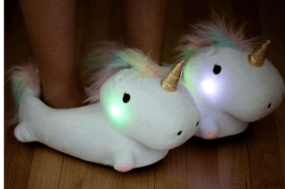 Pantofole unicorno - con luci - felpa 1 