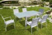 Salon de jardin avec table extensible - Set de 7 