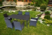 Salon de jardin en rotin - table + six chaises 2