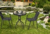 Rattan Bistro-Set - Tisch + 2 Stühle 3
