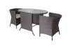 Ensemble table et chaise en rotin - Table + 2 chaises 3