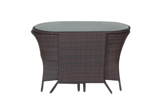 Ensemble table et chaise en rotin - Table + 2 chaises 5 