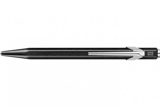 Stylo-bille Caran d'Ache - avec gravure - POPLINE noir métallique 1 