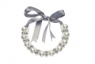 Collier Filini - Perles blanches / grises 
