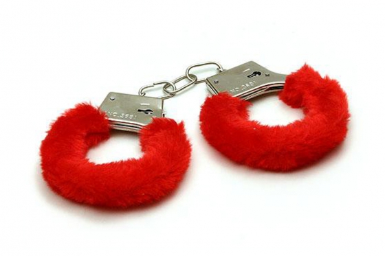 Plüsch Handschellen - Rot  